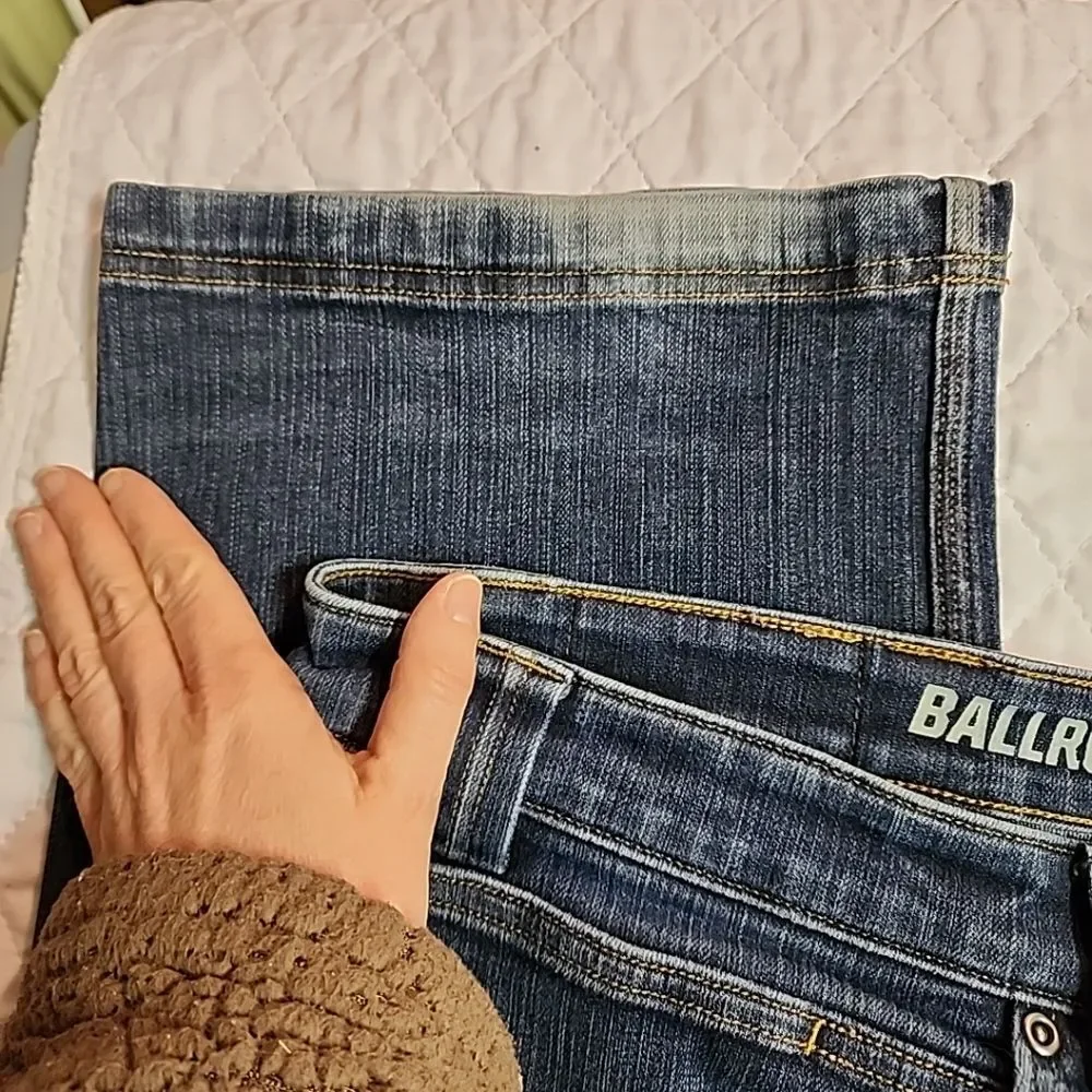 Duluth mens ballroom double flex relaxed dark wash jeans sz 44×30